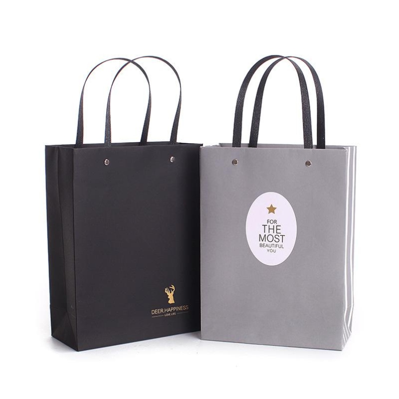 gold foil hot stamping luxury gift paper bag