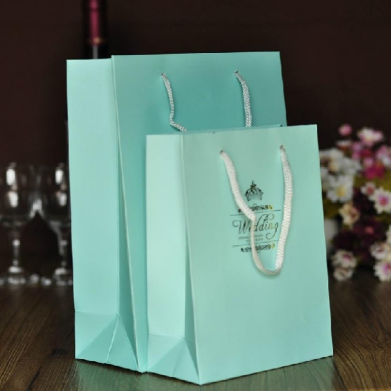 gold foil hot stamping luxury gift paper bag