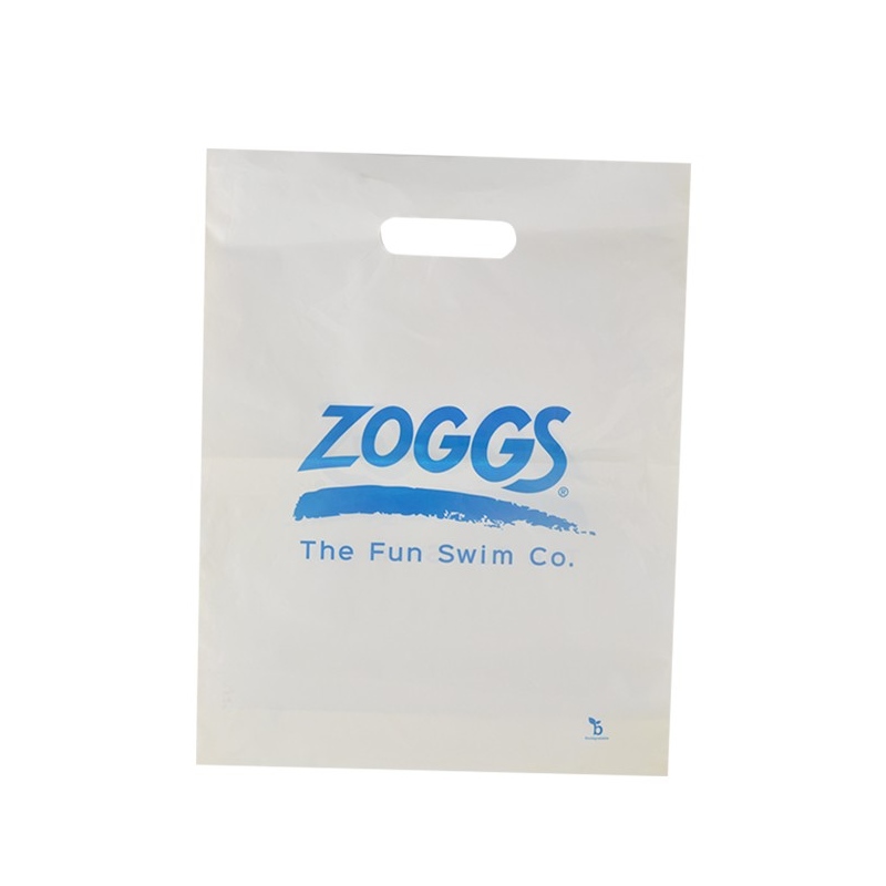 Die cut Handle Shopping Packaging hdpe white Plastic Bags