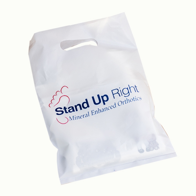 Die cut Handle Shopping Packaging hdpe white Plastic Bags