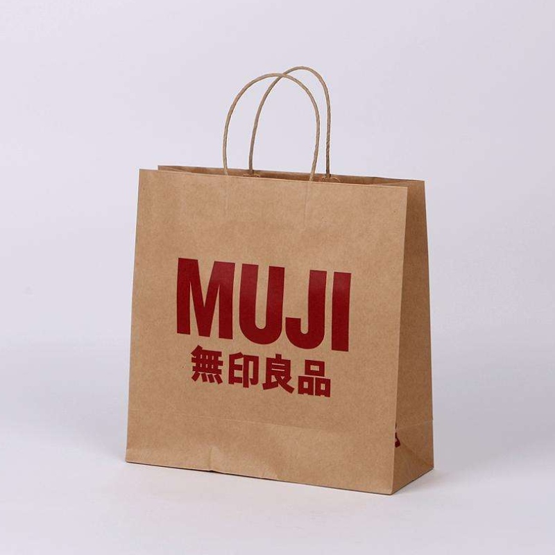 brown kraft paper shopping bags with paper cords